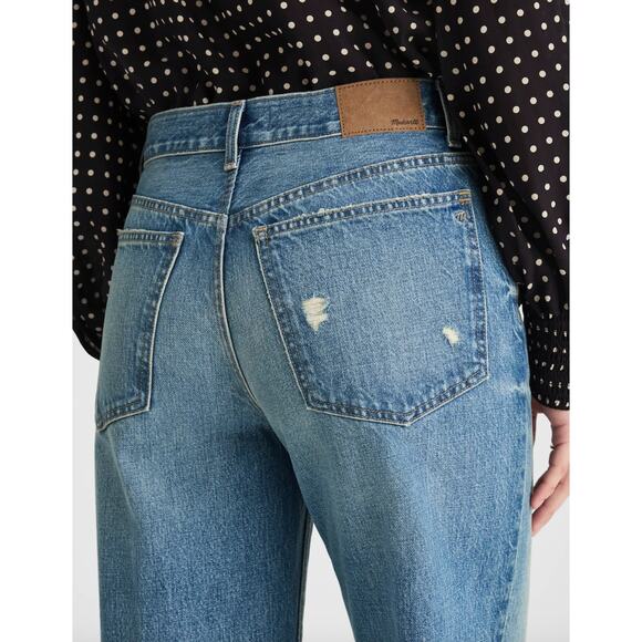 Madewell The Petite Low Slung Baggy Jean Robertson Wash Rigid Blue US 26P NWT - Picture 5 of 15